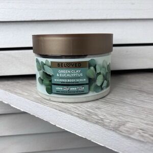 Beloved Green Clay & Eucalyptus Body Cream W/ Essentials Oils 10oz New,‎ READ